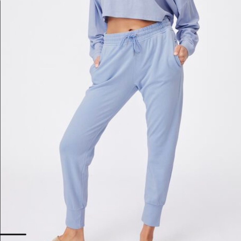 Blue sweatpants